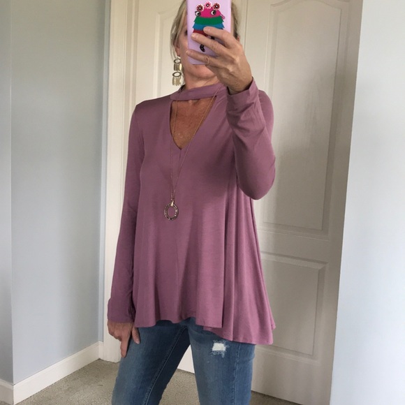 💙1 SMALL💙Mauve Color Tunic Top - Picture 5 of 7
